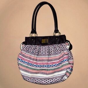 Vintage Y2K Roxy Boho Aztec Tribal Print Hobo Shoulder Bag